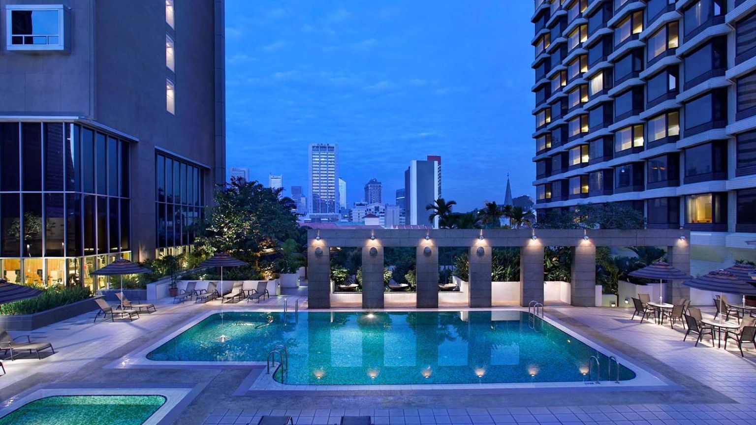 Swimming Pool At Carlton Hotel Singapore 